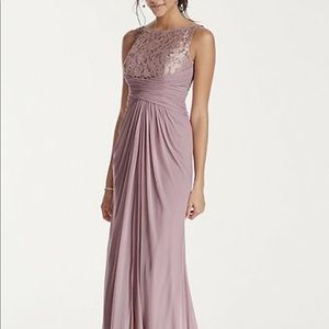 David’s Bridal Bridesmaid Dress in Rose Gold
